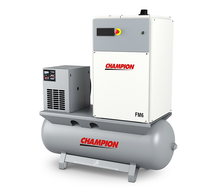 small air compressor, tank and dryer package